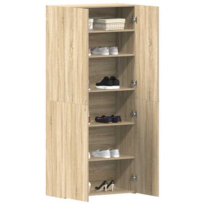 Mobile per scarpe Marrone 80 x 35.5 x 180 cm Legno multistrato 3333838