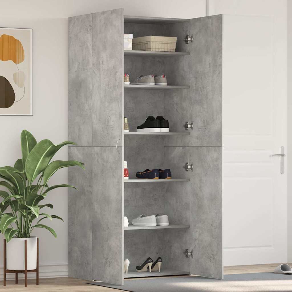 Mobile per scarpe Grigio 80 x 35.5 x 180 cm Legno multistrato 3333839