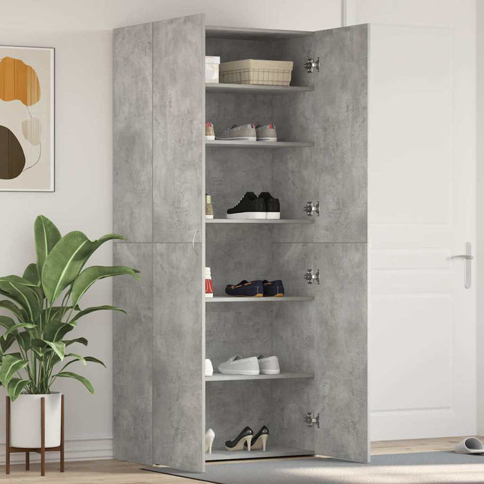 Mobile per scarpe Grigio 80 x 35.5 x 180 cm Legno multistrato 3333839
