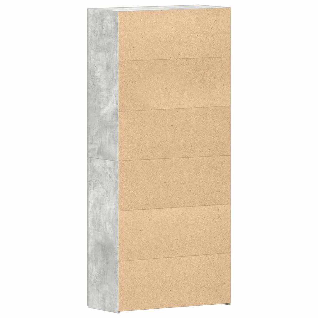 Mobile per scarpe Grigio 80 x 35.5 x 180 cm Legno multistrato 3333839