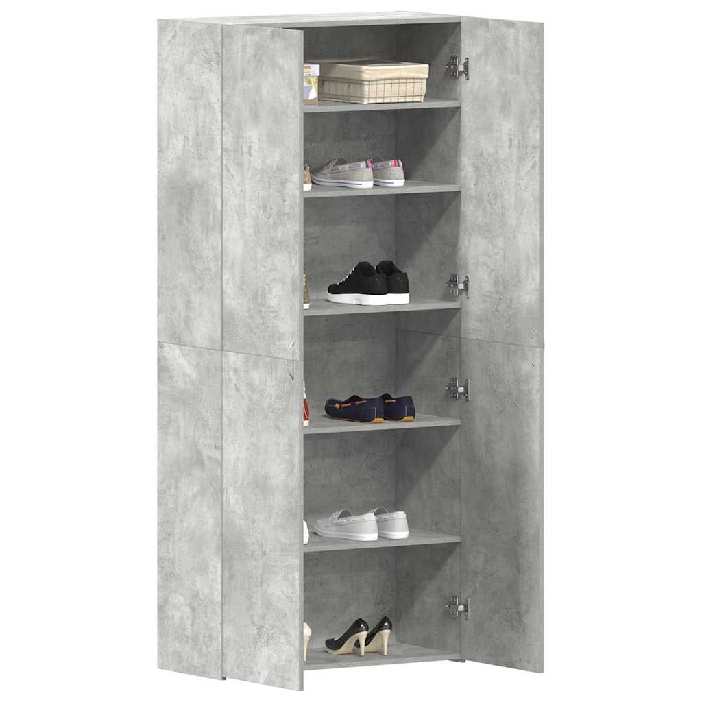 Mobile per scarpe Grigio 80 x 35.5 x 180 cm Legno multistrato 3333839