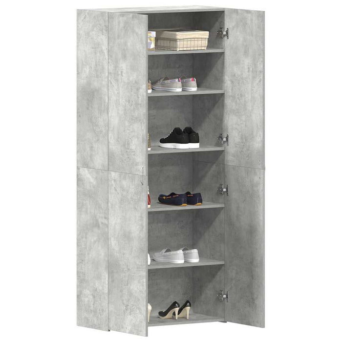 Mobile per scarpe Grigio 80 x 35.5 x 180 cm Legno multistrato 3333839