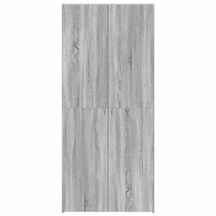 Mobile per scarpe Grigio 80 x 35.5 x 180 cm Legno multistrato 3333841