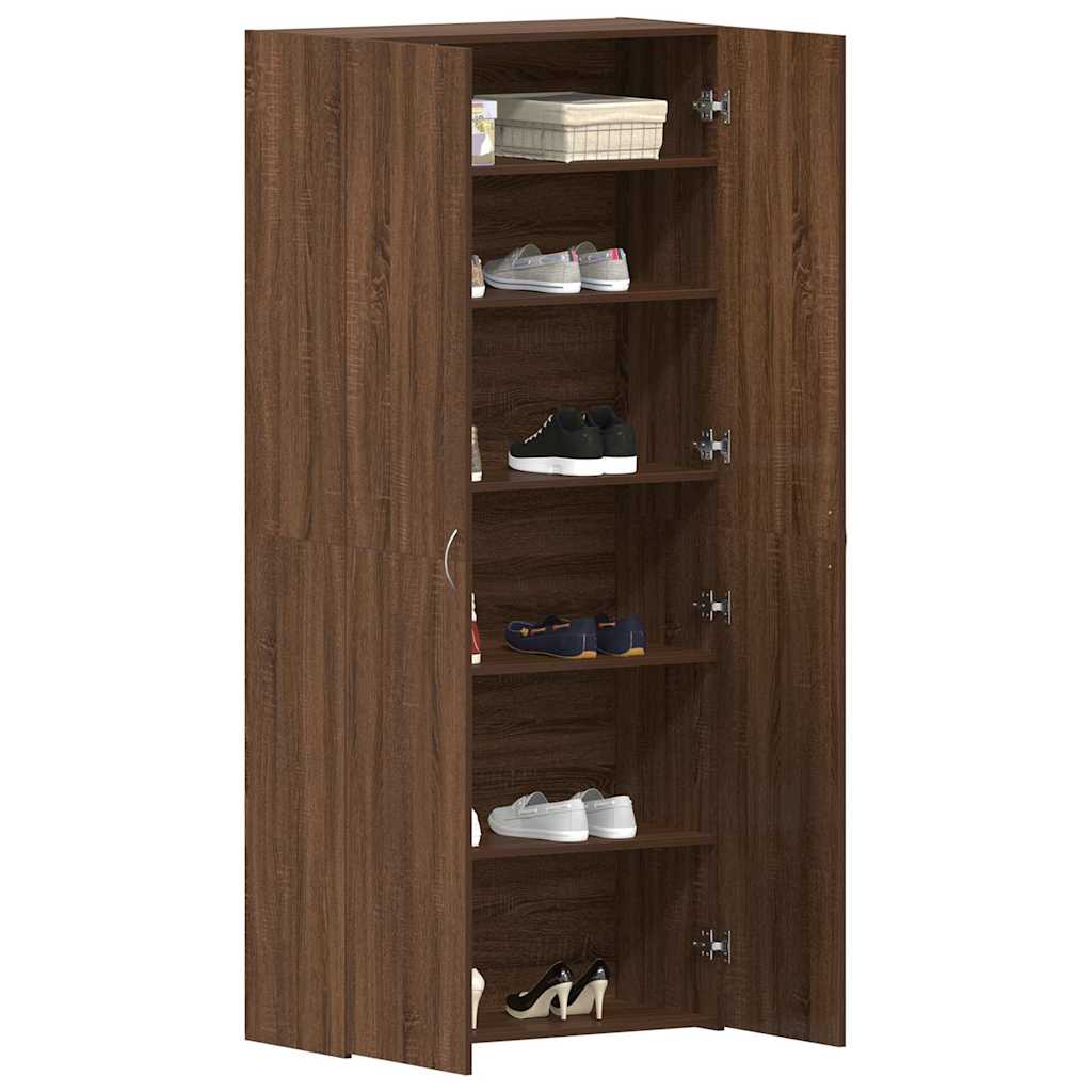 Mobile per scarpe Marrone 80 x 35.5 x 180 cm Legno multistrato 3333842