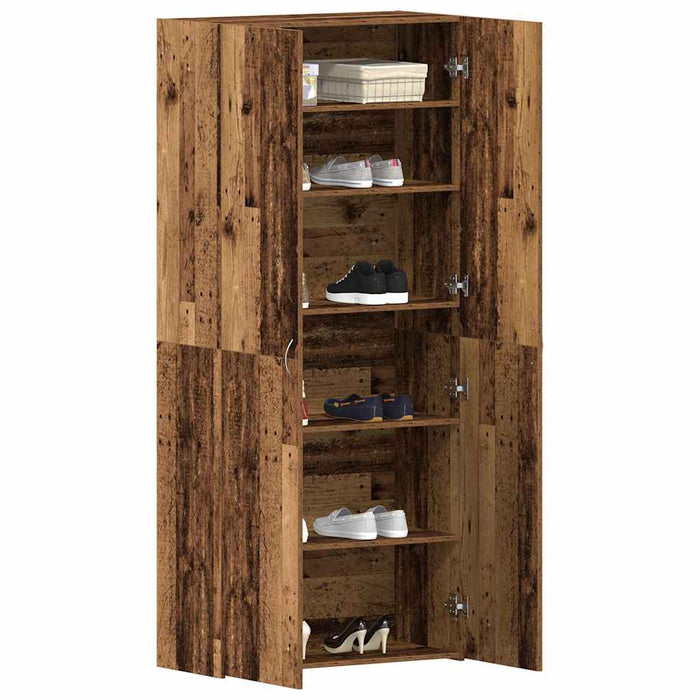 Mobile per scarpe Marrone 80 x 35.5 x 180 cm Legno multistrato 3333843