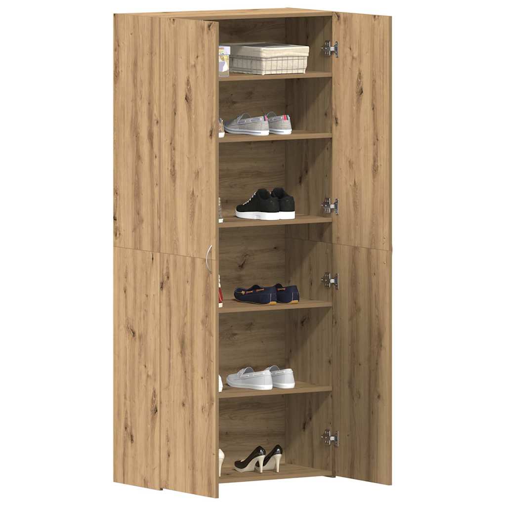 Mobile per scarpe Marrone 80 x 35.5 x 180 cm Legno multistrato 3333844