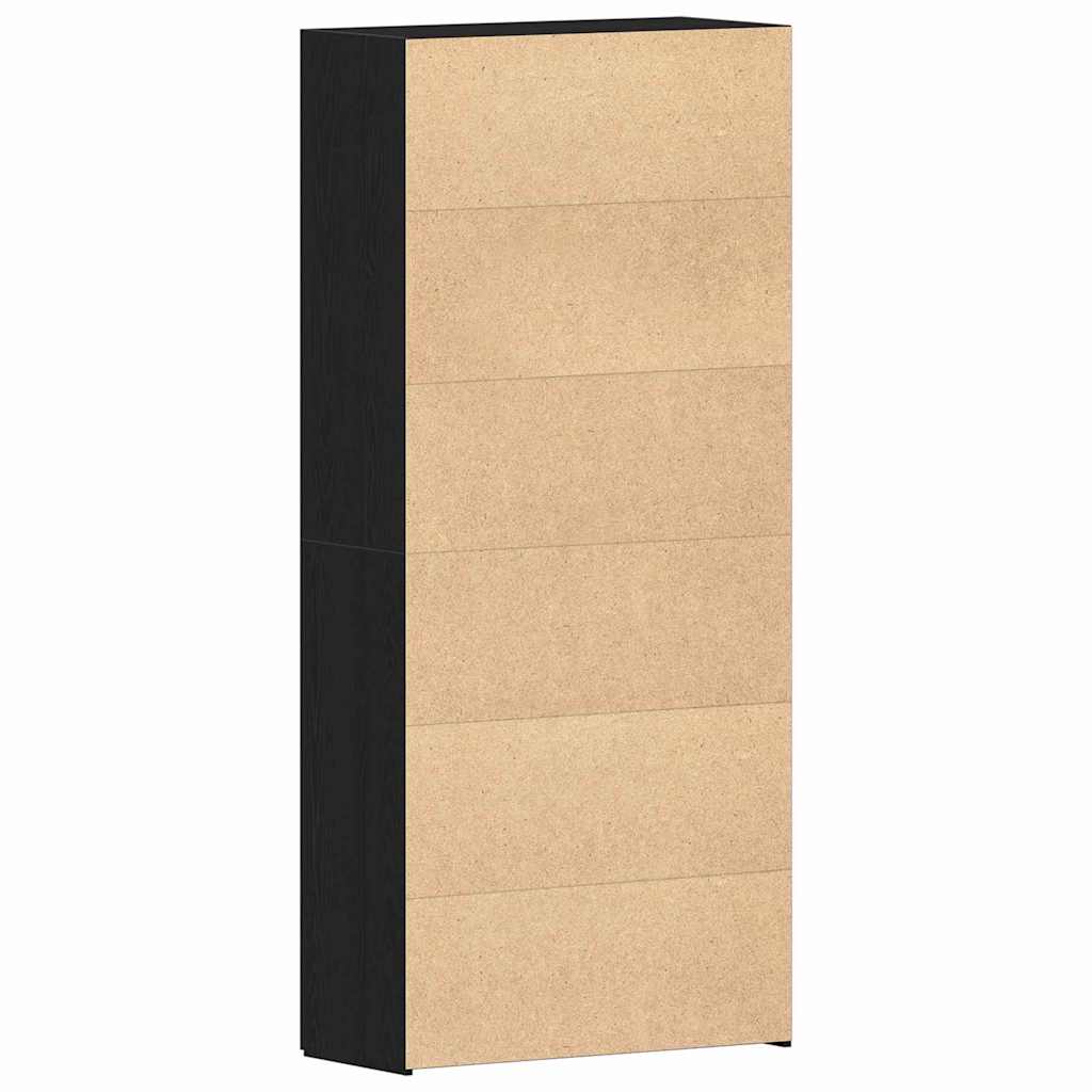 Mobile per scarpe Nero 80 x 35.5 x 180 cm Legno multistrato 3333845