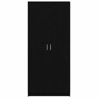 Guardaroba con porta Nero 80 x 51 x 180 cm Legno multistrato 3333855