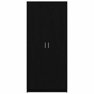 Guardaroba con porta Nero 80 x 51 x 180 cm Legno multistrato 3333855