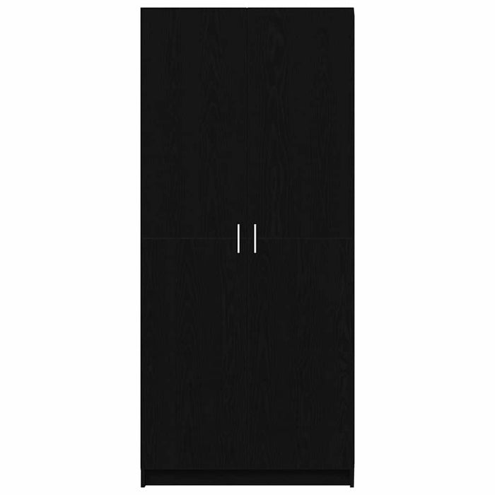 Guardaroba con porta Nero 80 x 51 x 180 cm Legno multistrato 3333855