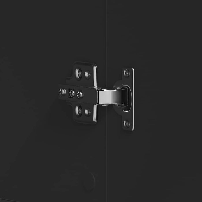 Mobile per scarpe Nero 80x39x180 cm Legno ingegnerizzato 3333867