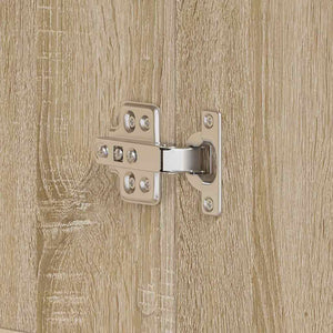 Mobile per Scarpe Quercia Sonoma 80x39x180 cm Legno Ingegnerizzato 3333868