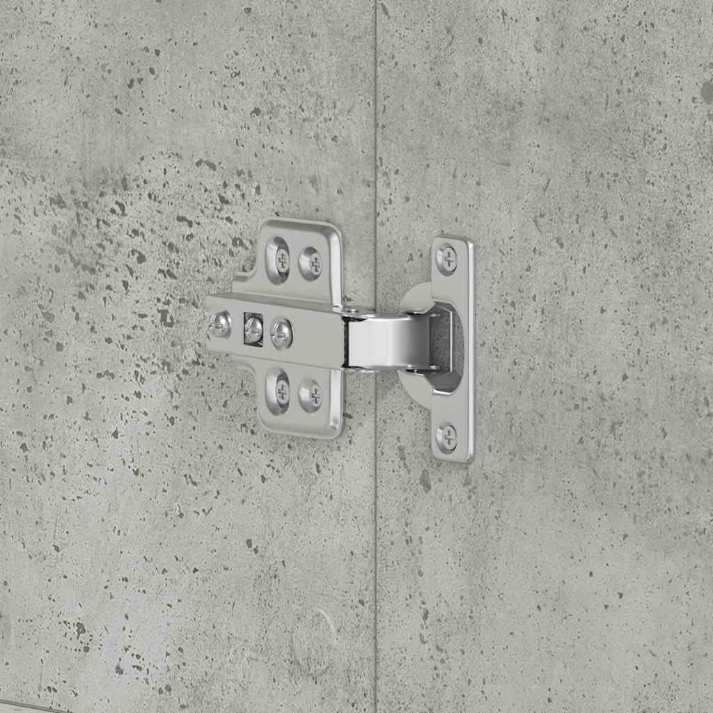 Mobile per Scarpe Grigio Cemento 80x39x180 cm Truciolare 3333869