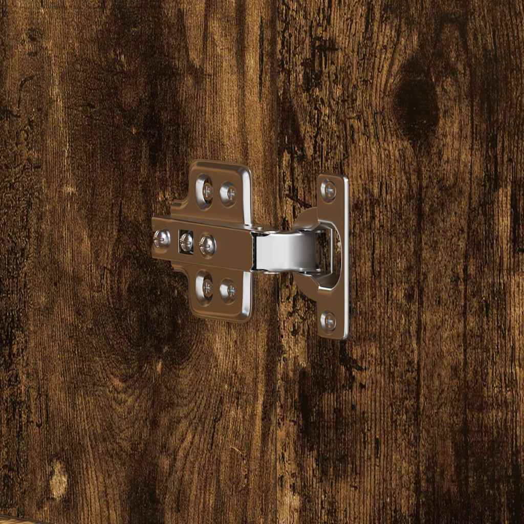 Mobile per Scarpe  Rovere Affumicato 80x39x180 cm Legno Ingegnato 3333870