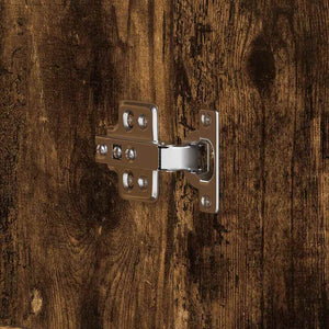 Mobile per Scarpe  Rovere Affumicato 80x39x180 cm Legno Ingegnato 3333870