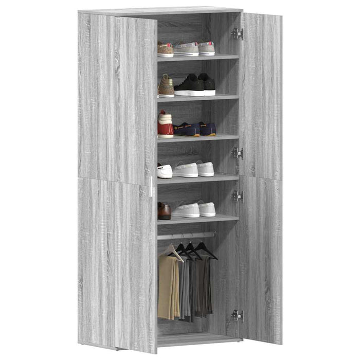 Armadio per Scarpe Grigio Sonoma 80x39x180 cm Legno ingegnerizzato 3333871