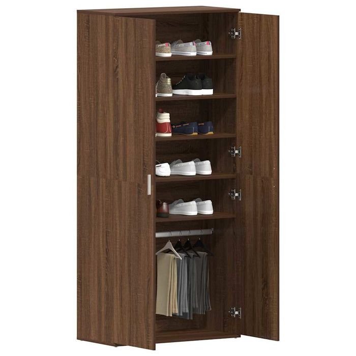 Mobile per scarpe Marrone 80 x 39 x 180 cm Legno multistrato 3333872