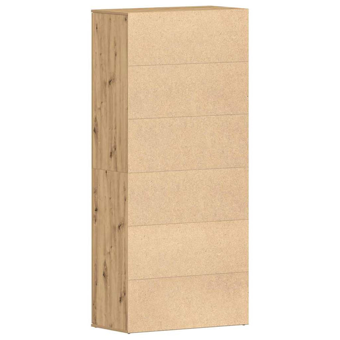 Armadio per Scarpe  Rovere Artigianale 80x39x180 cm Legno Ingenerizzato 3333874