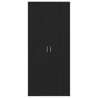 Mobile per Scarpe Rovere Nero 80x39x180 cm Legno Ingegnerizzato 3333875
