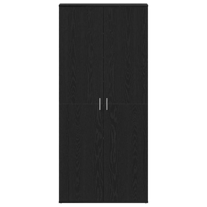 Mobile per Scarpe Rovere Nero 80x39x180 cm Legno Ingegnerizzato 3333875