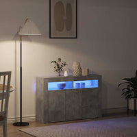 Credenza Grigio cemento 116 x 30 x 75 cm Legno multistrato 3333879