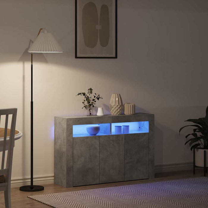 Credenza Grigio cemento 116 x 30 x 75 cm Legno multistrato 3333879