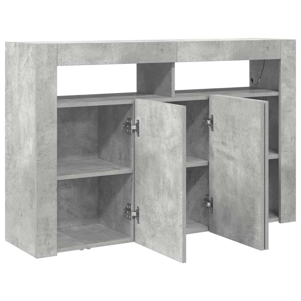 Credenza Grigio cemento 116 x 30 x 75 cm Legno multistrato 3333879