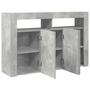 Credenza Grigio cemento 116 x 30 x 75 cm Legno multistrato 3333879