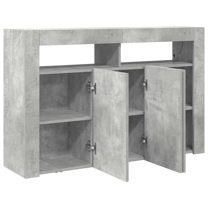 Credenza Grigio cemento 116 x 30 x 75 cm Legno multistrato 3333879