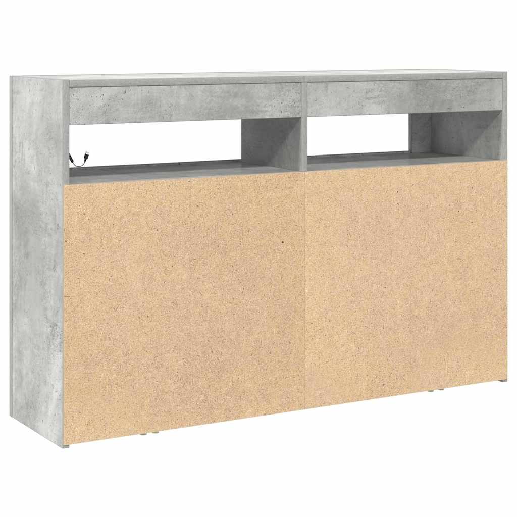 Credenza Grigio cemento 116 x 30 x 75 cm Legno multistrato 3333879