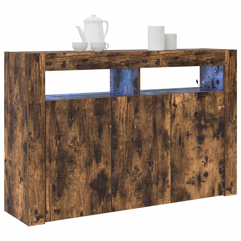 Credenza Rovere fumo 116 x 30 x 75 cm Legno multistrato 3333880