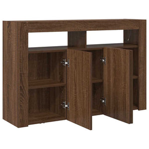 Credenza Rovere marrone 116 x 30 x 75 cm Legno multistrato 3333882