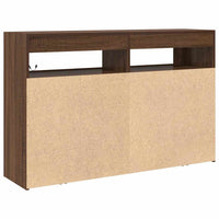 Credenza Rovere marrone 116 x 30 x 75 cm Legno multistrato 3333882