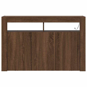 Credenza Rovere marrone 116 x 30 x 75 cm Legno multistrato 3333882