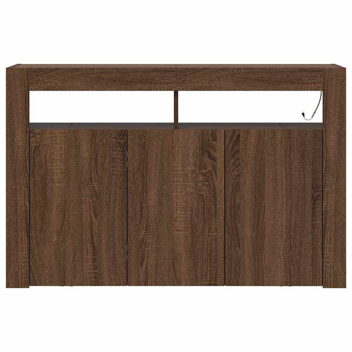 Credenza Rovere marrone 116 x 30 x 75 cm Legno multistrato 3333882