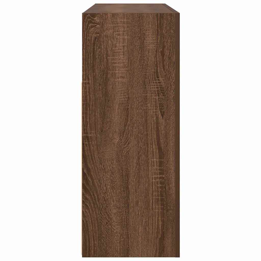 Credenza Rovere marrone 116 x 30 x 75 cm Legno multistrato 3333882