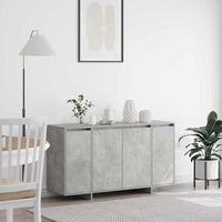 Credenza Grigia in Cemento Grigio cemento Legno ingegnerizzato 3333889