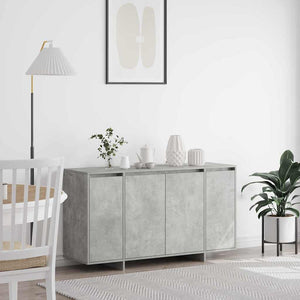 Credenza Grigia in Cemento Grigio cemento Legno ingegnerizzato 3333889