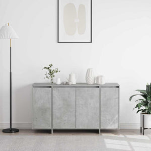 Credenza Grigia in Cemento Grigio cemento Legno ingegnerizzato 3333889