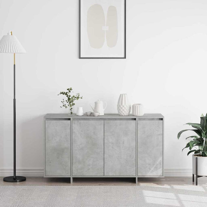 Credenza Grigia in Cemento Grigio cemento Legno ingegnerizzato 3333889