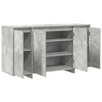 Credenza Grigia in Cemento Grigio cemento Legno ingegnerizzato 3333889