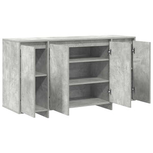 Credenza Grigia in Cemento Grigio cemento Legno ingegnerizzato 3333889