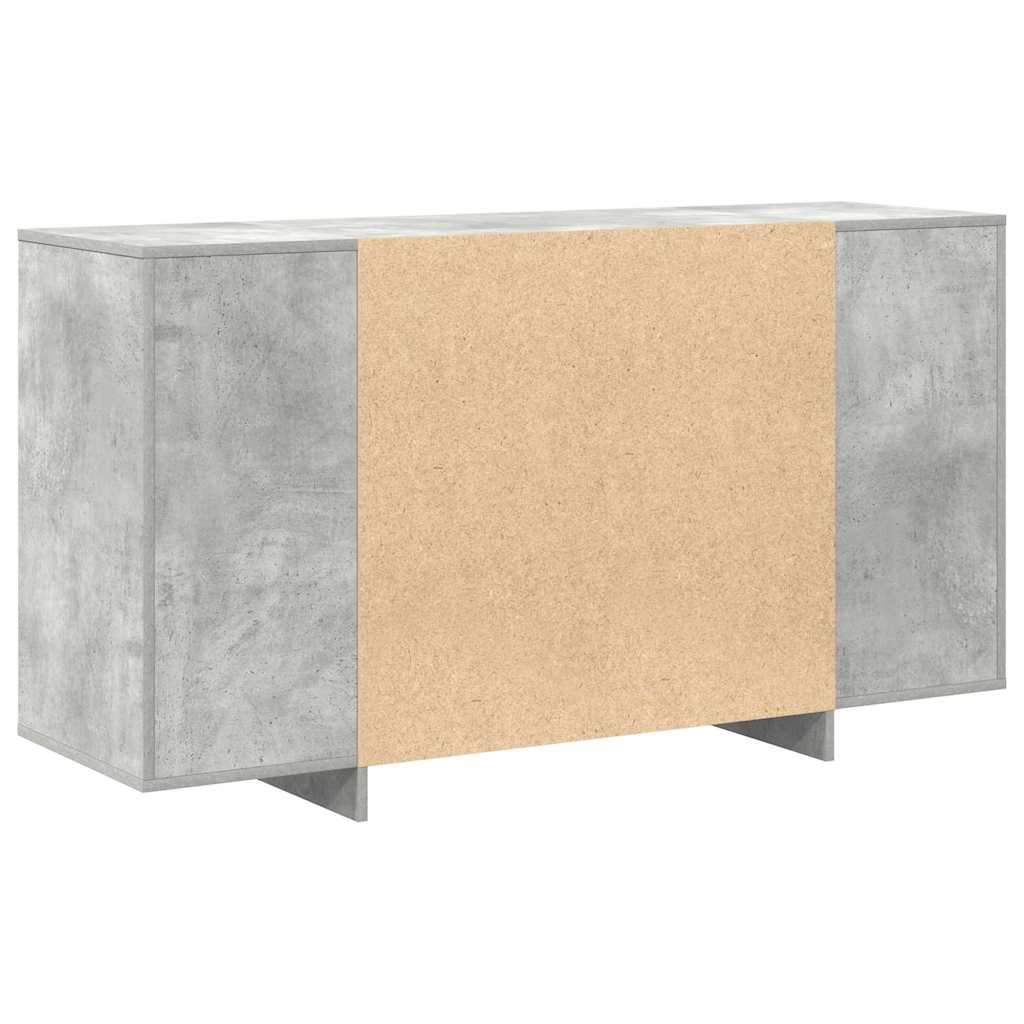 Credenza Grigia in Cemento Grigio cemento Legno ingegnerizzato 3333889