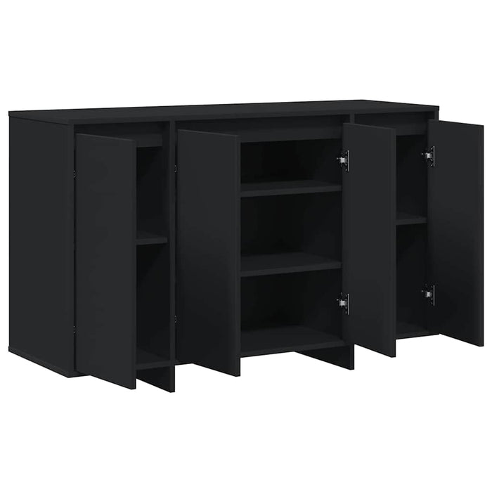 Credenza-Buffet-Armadio da cucina Nero 120 x 41 x 75 cm Legno multistrato