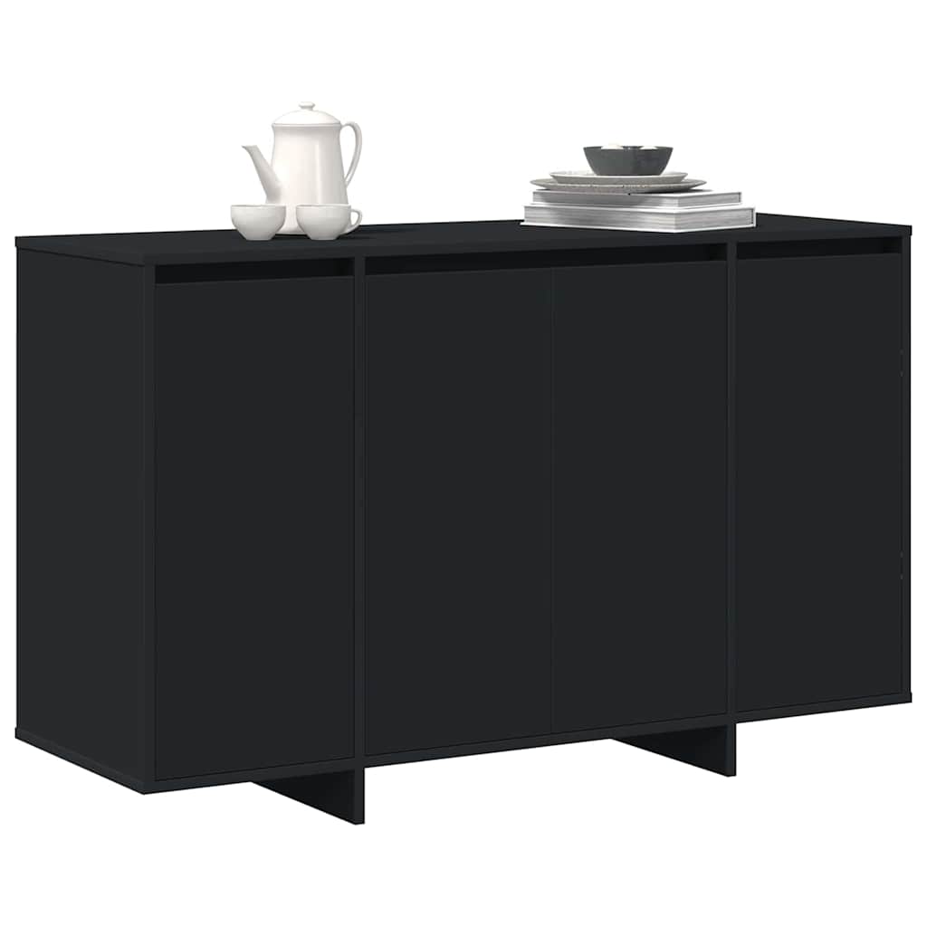 Credenza-Buffet-Armadio da cucina Nero 120 x 41 x 75 cm Legno multistrato