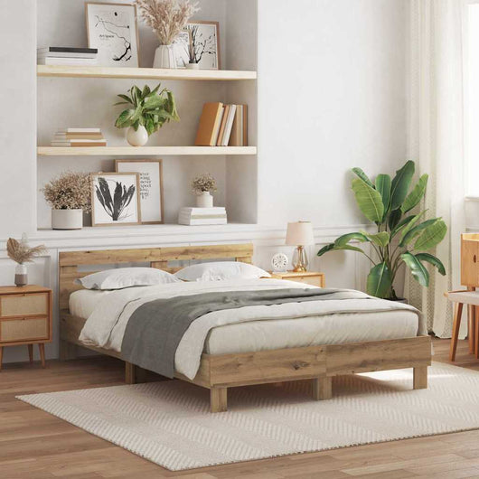 Struttura del letto rovere artigianale 140 x 190 cm 3333952