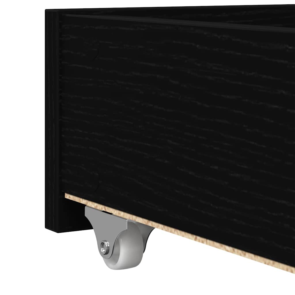 Daybed con testiera-Letto Giorno-Divano Letto Rovere Nero 90 x 200 cm Legno multistrato 418996