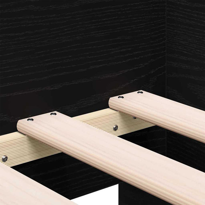 Struttura di daybed con cassetti Rovere nero 90 x 190 cm 3333998