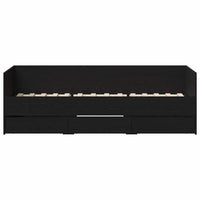 Struttura di daybed con cassetti Rovere nero 90 x 190 cm 3333998