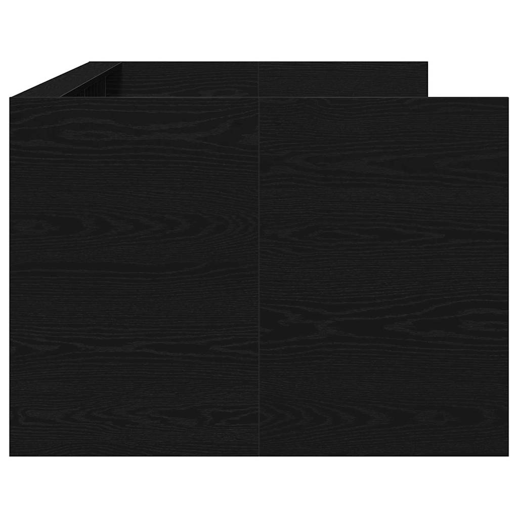 Daybed con testiera Rovere Nero 90 x 190 cm Legno multistrato 3334004